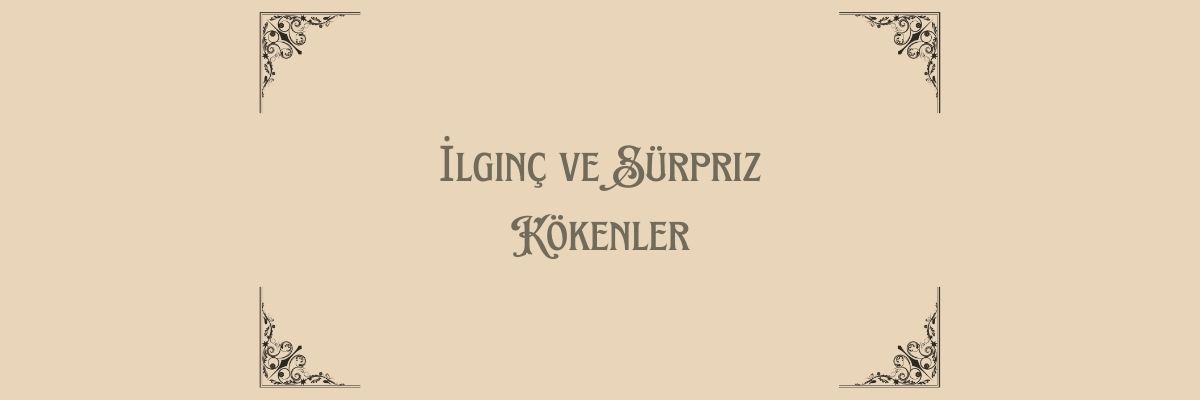İlginç ve Sürpriz Kökenler